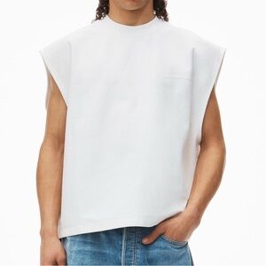 Alexander Wang White Muscle Tee Cotton Tank